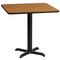 Emma and Oliver 30" Square Laminate Table Top with 22"x22" Table Height Base
